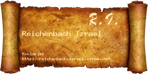 Reichenbach Izrael névjegykártya